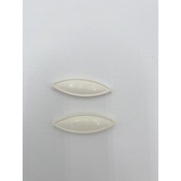 Vintage Goody Snap-Tight Girl Barrettes Set White Bar Pair - Picture 1 of 4